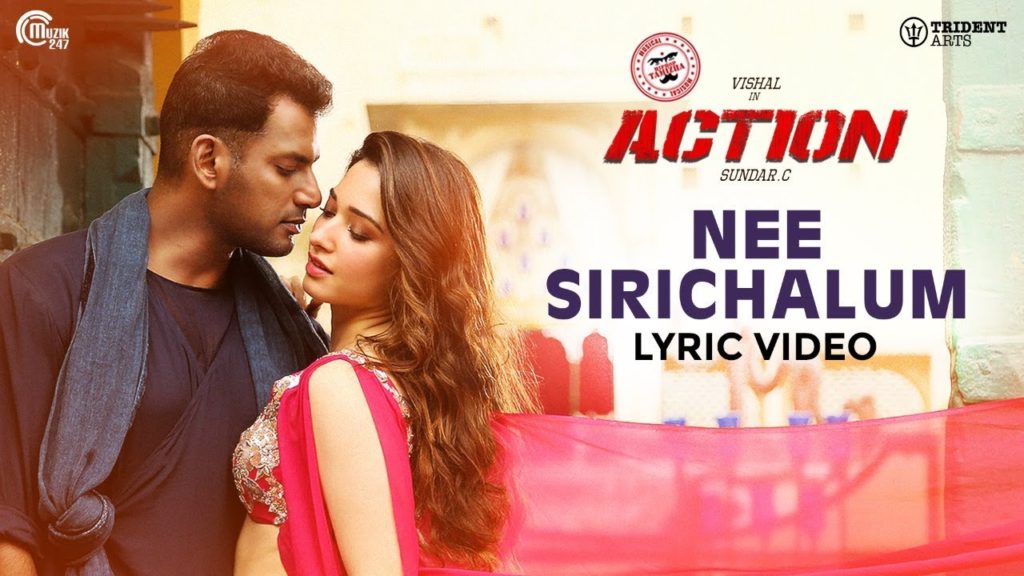 Nee Sirichalum Song Lyrics – Action
